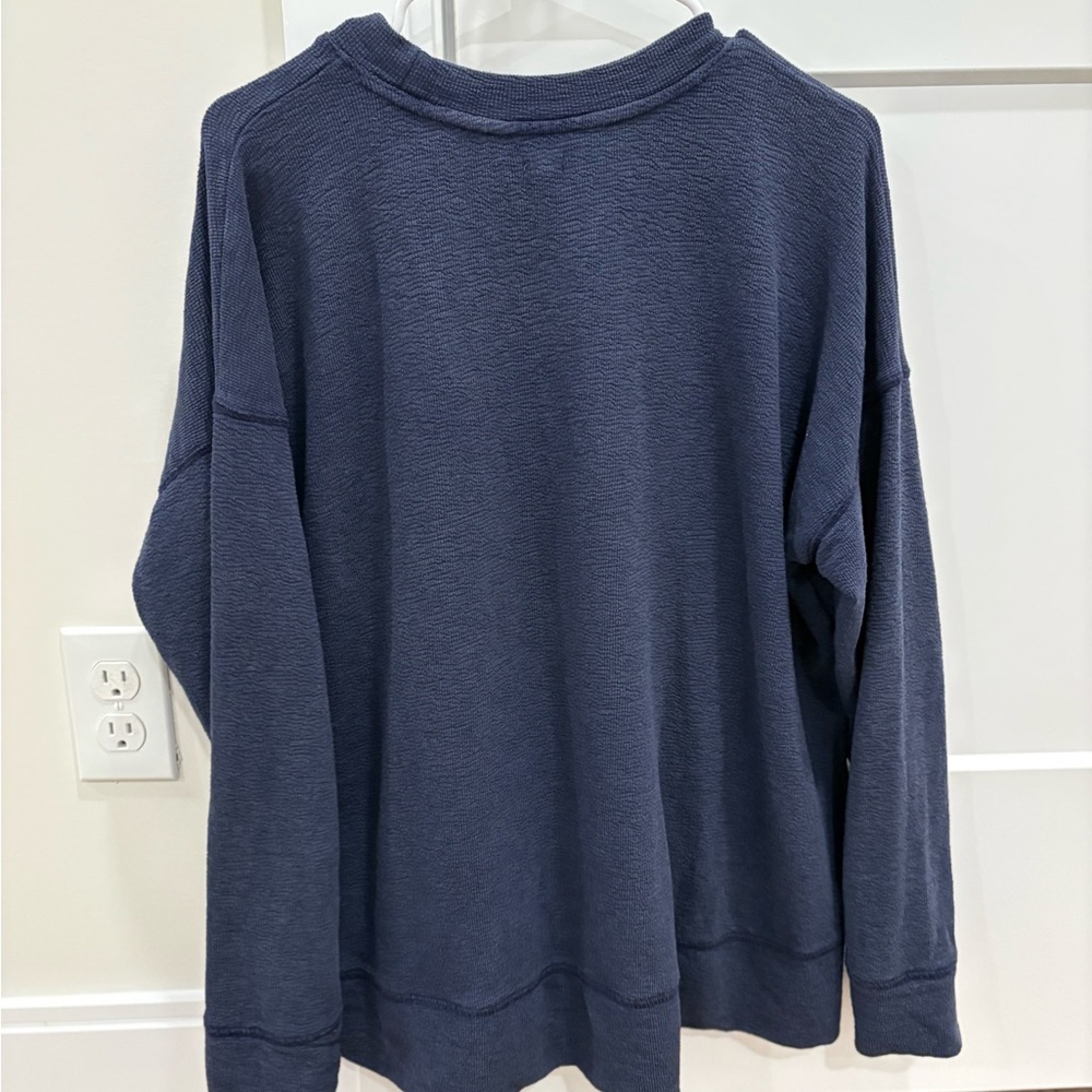 Aerie Deep Blue Textured Sweater - Picture 5 of 5